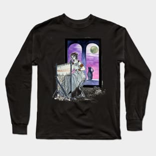 Girl sitting weaving Long Sleeve T-Shirt